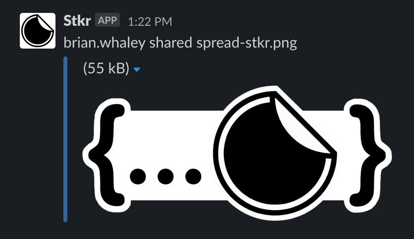 Share the stkr selected