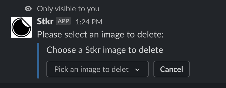 Stkrdelete slash command